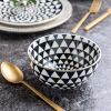 Thyme & Table Dinnerware Black & White Medallion Stoneware Round Bowl