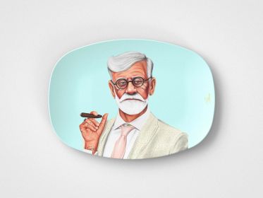 Sigmund // 10"x14" Serving Platter // Psychology Gift (Set: Single Platter)