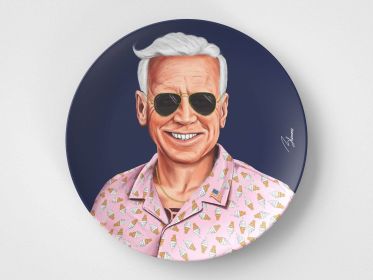 Joe // 10" Round Plate // Political Gift Idea (Set: Single Plate)