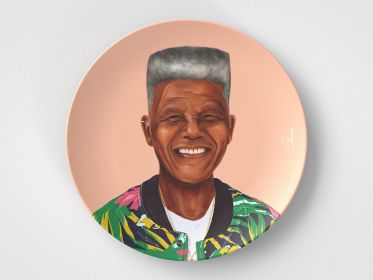 Nelson // 10" Round Plate // Political Gift Idea (Set: Set of 4)