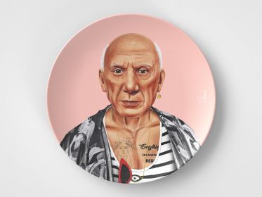 Pablo Picasso // 10" Round Plate // Artist Gift Idea (Set: Set of 4)